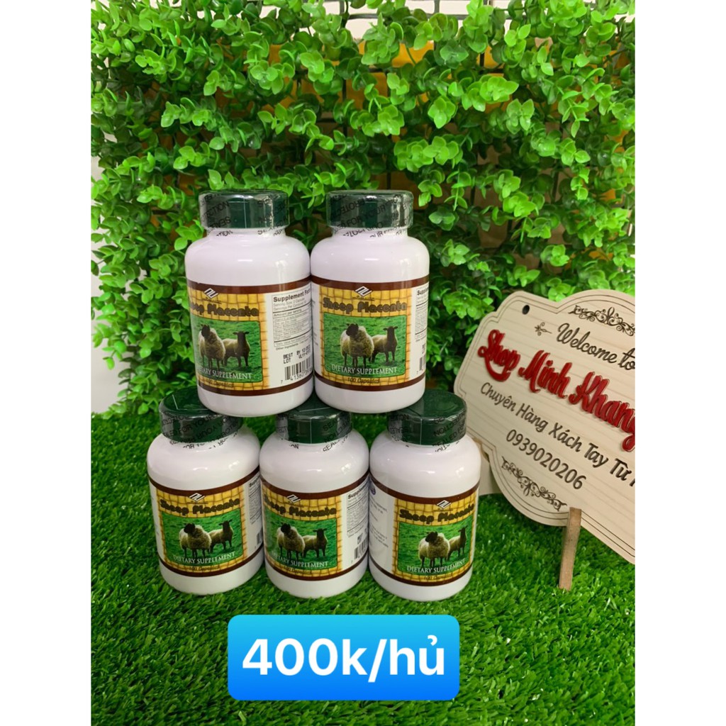 Viên uống nhau thai cừu Sheep Placenta Mỹ nổi tiếng của hãng Nu-Health