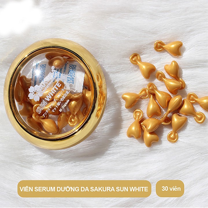 Serum Chống Nắng Sakura Sun White Hộp 30 viên - Giúp Chống Nắng, Giữ Ẩm &amp; Ngăn Ngừa Lão Hóa - Coastlinecare Pharmacy