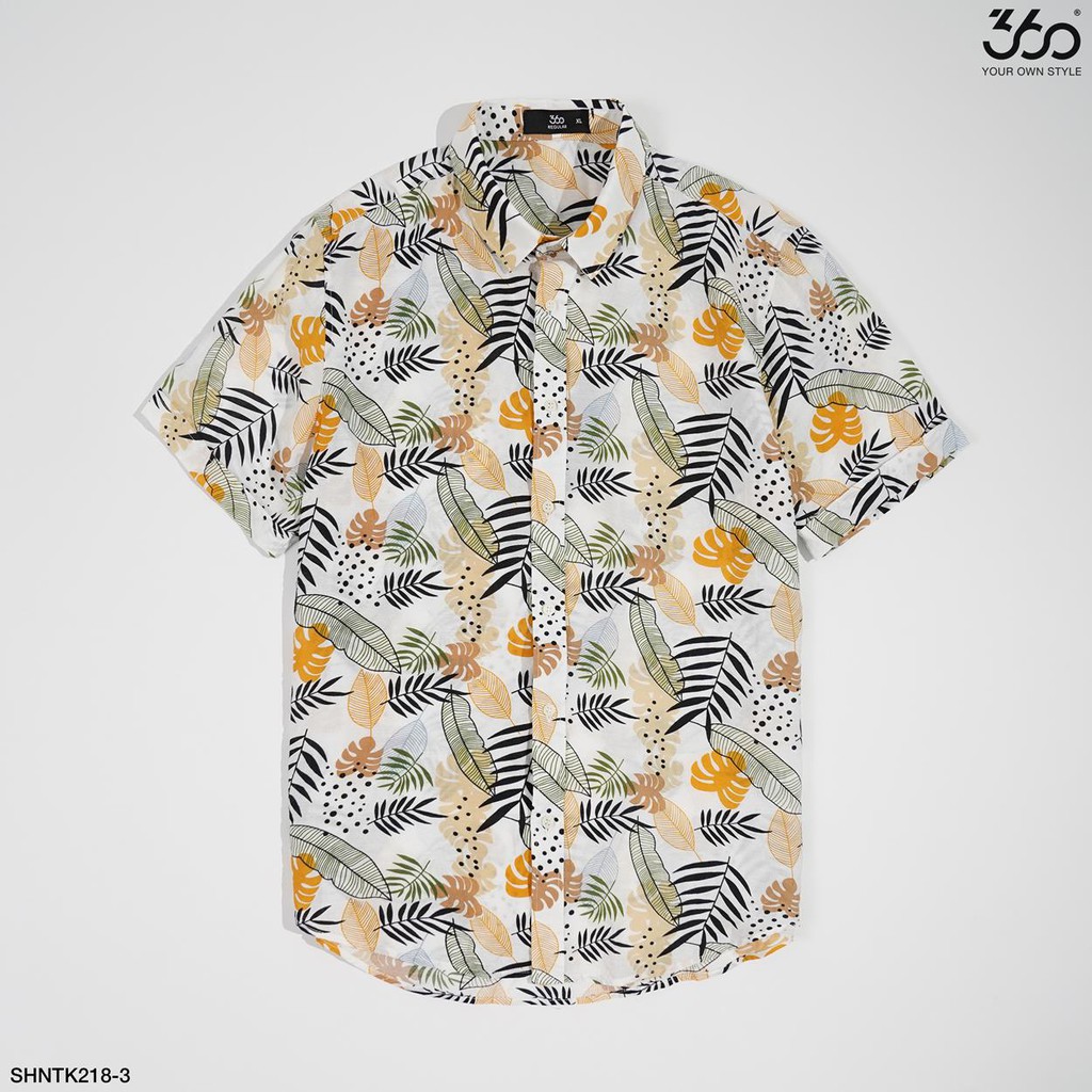 Áo sơ mi nam 360 BOUTIQUE ngắn tay họa tiết - SHNTK218 | BigBuy360 - bigbuy360.vn