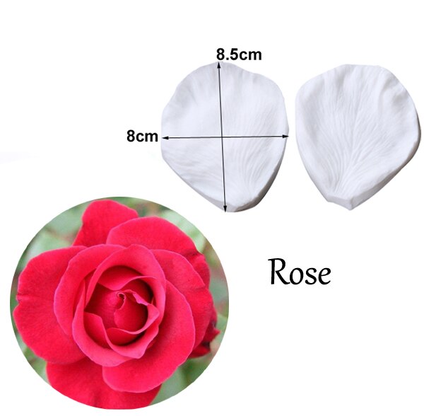 Khuôn Silicone Tạo Hình Cánh Hoa Mẫu Đơn / Hoa Tulip Trang Trí Bánh Kem C337