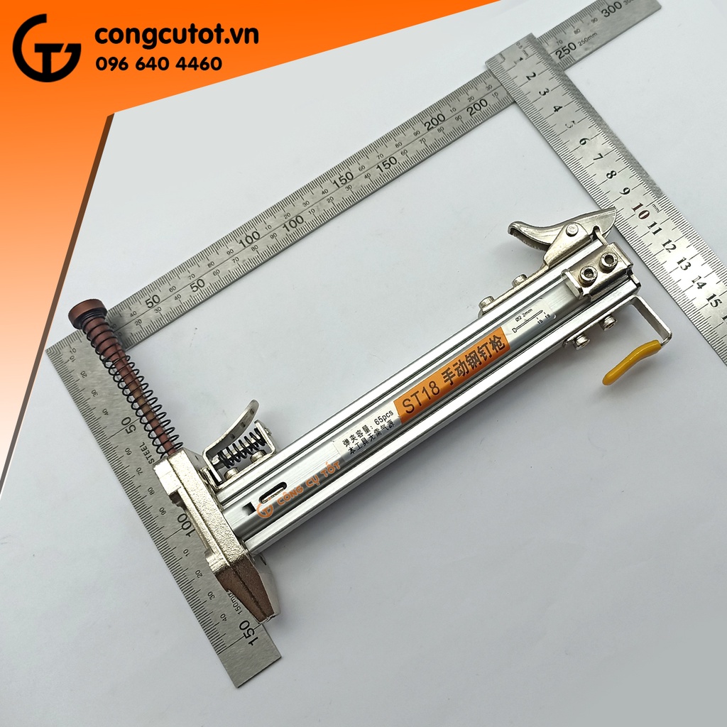 Dụng cụ hỗ trợ đóng đinh bê tông liên hoàn tự động cỡ băng 65 đinh ST15 và ST18