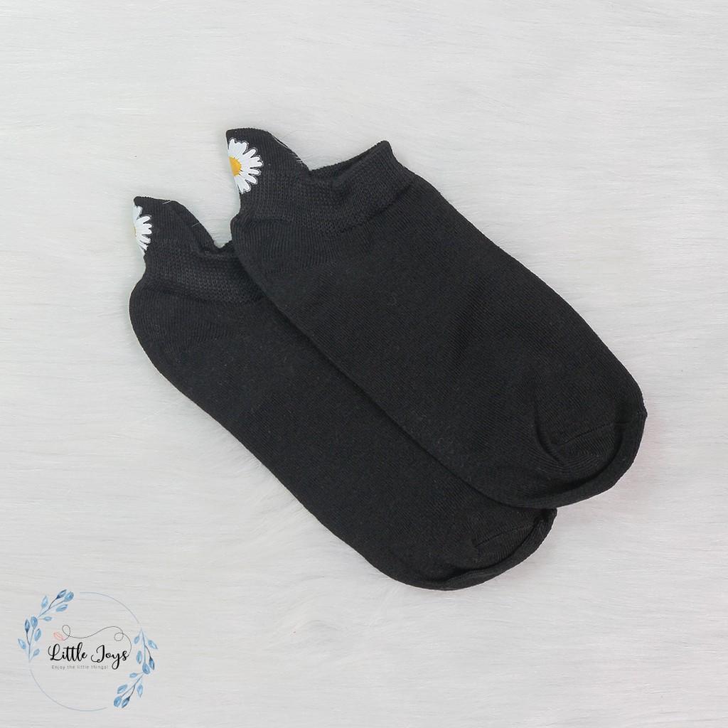 Tất vớ hoa cúc cổ ngắn chất cotton hút ẩm tốt