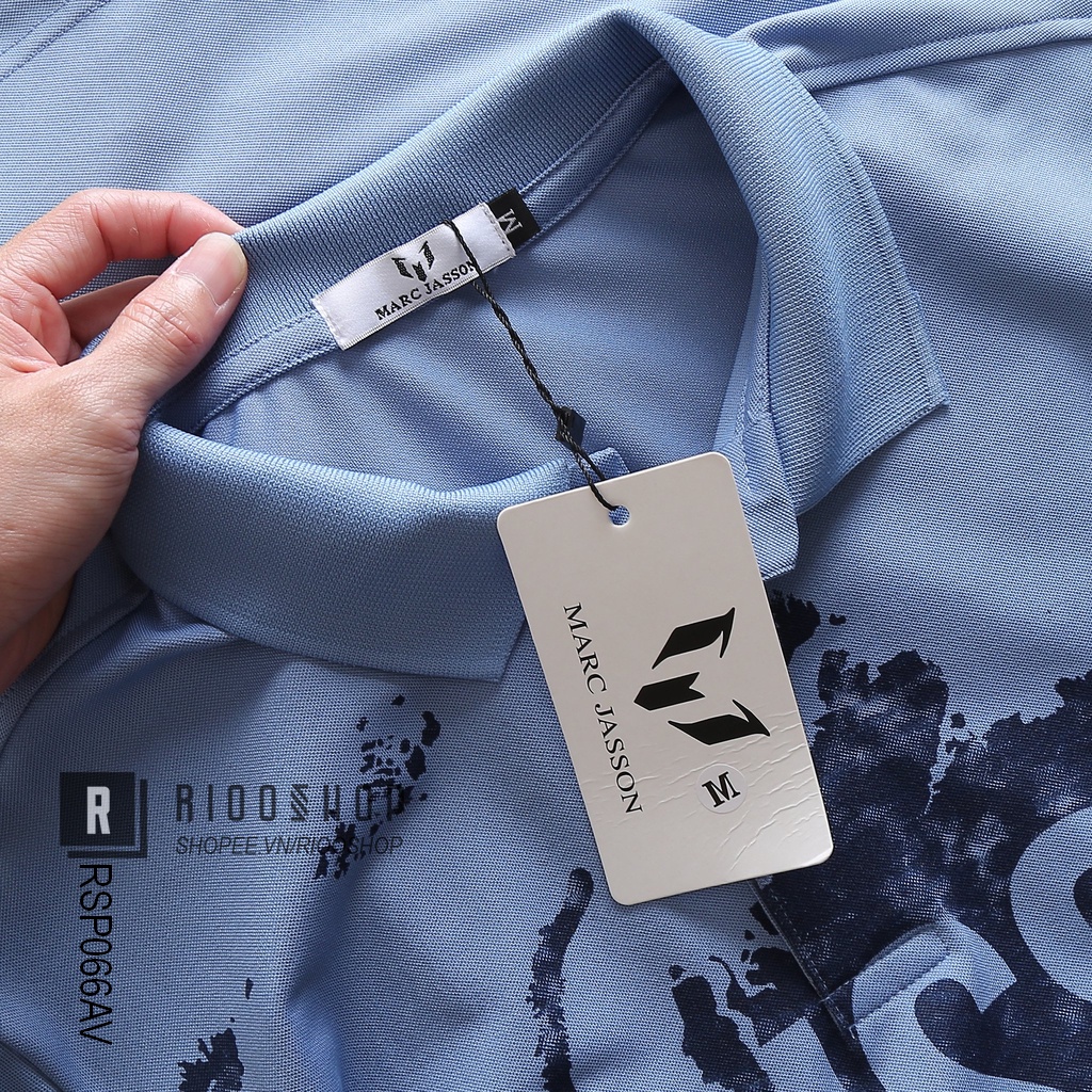 Áo thun nam polo ngắn tay đẹp from rộng họa tiết cực chất RSP066AV - áo phông nam có cổ Riooshop | BigBuy360 - bigbuy360.vn