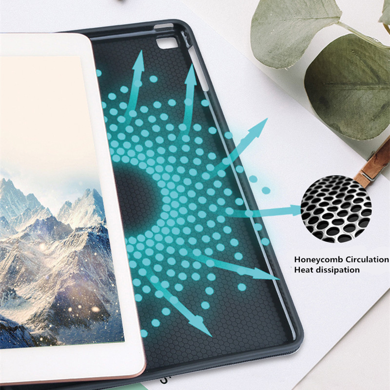 Bao Da Máy Tính Bảng Có Giá Đỡ Bút Cho Ipad 10.2 Air3 2018 Ipad 5 / 6 Ipad 9.7-inch Tablet 10.5-inch Pro11 Ipad Mini 5