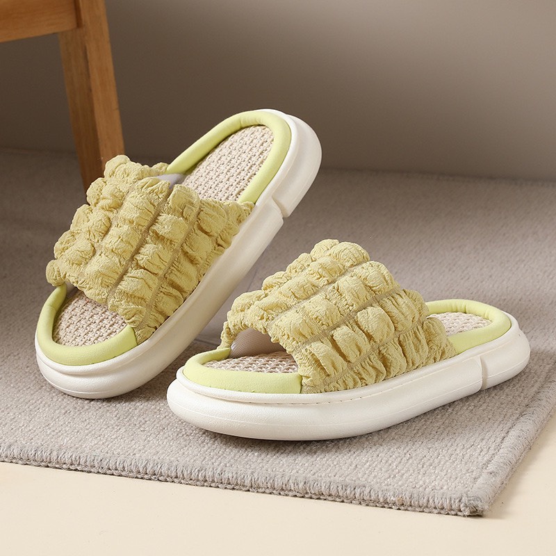 Dép Quai Ngang Quai Vải Dệt Cói Thoáng Khí