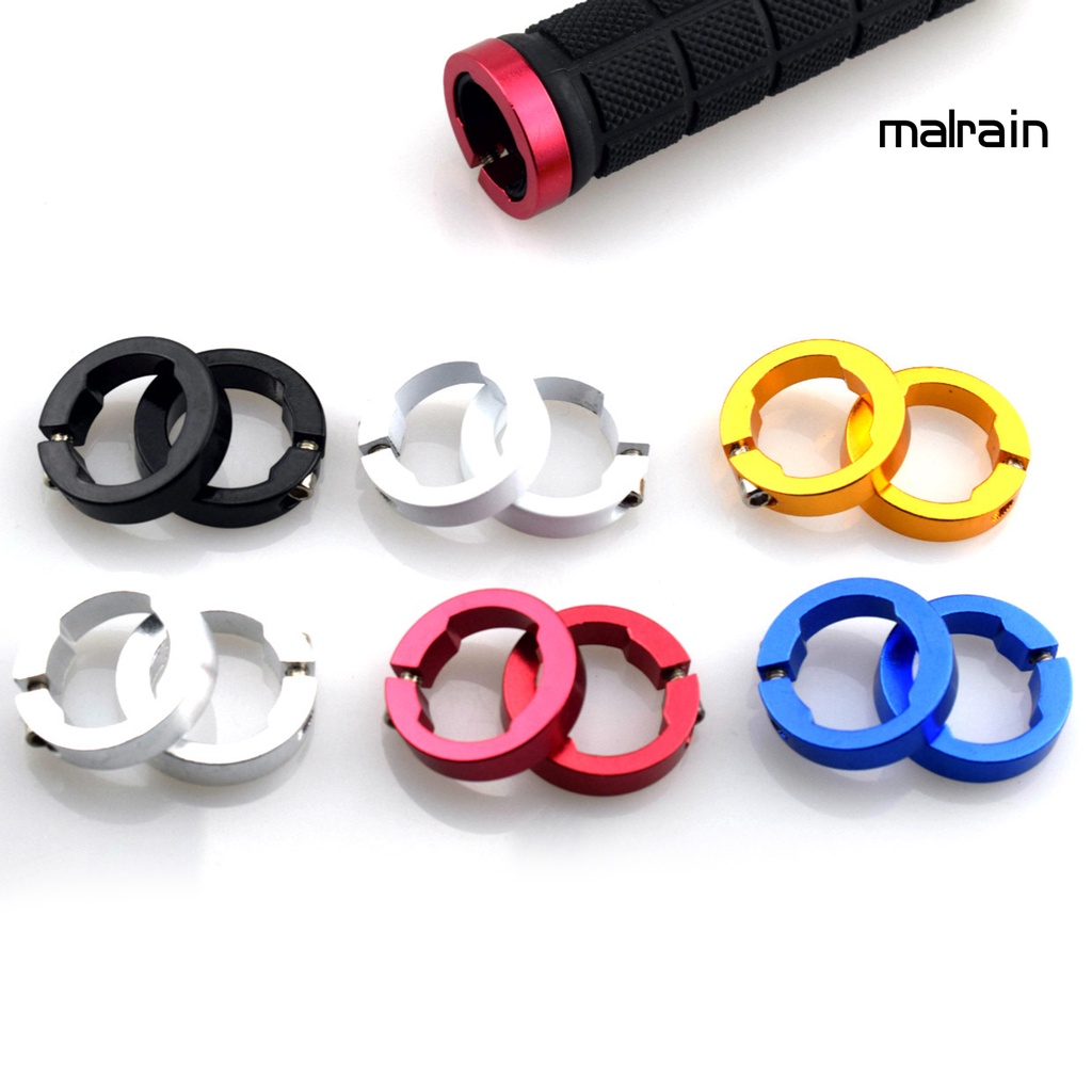 Set 2 Vòng Khóa Tay Cầm Xe Đạp Bằng Hợp Kim Nhôm Thời Trang
