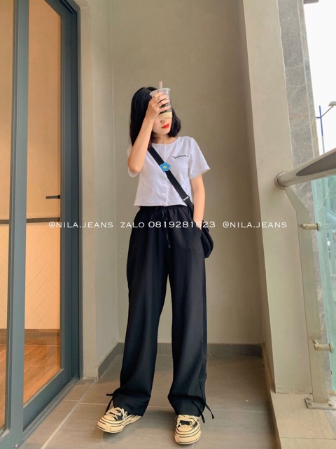 Quần mặc được 2 kiểu ống suông và ống túm jogger