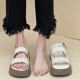 Giày Sandal Đế Dày 5CM Phong Cách Hàn Quốc Thời Trang Cho Nữ