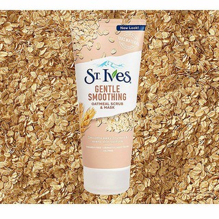 Sữa rửa mặt tẩy tế bào da chết ST.IVES Yến Mạch Nourished & Smooth Oatmeal Scrub & Mask 170g