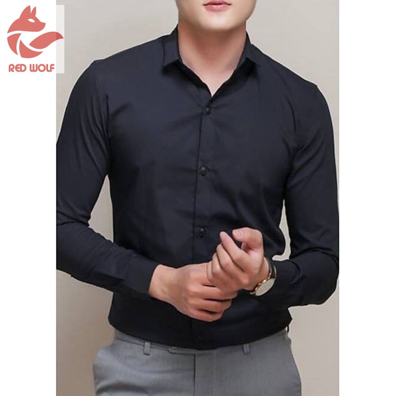 Áo sơ mi trắng nam, sơ mi xanh và đen chất lụa mịn, mềm | BigBuy360 - bigbuy360.vn