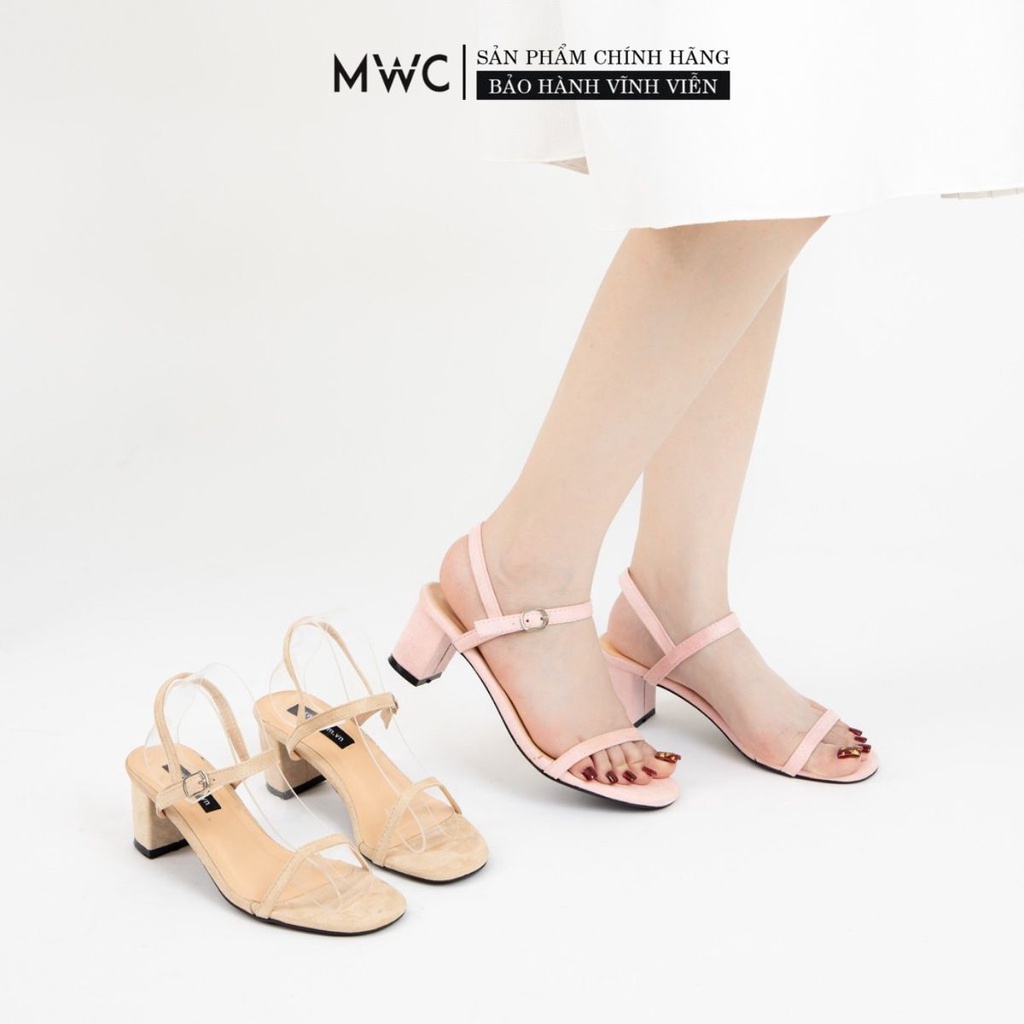 GIÀY CAO GÓT NỮ MWC- CAO GÓT SANDAL ĐẾ VUÔNG 5CM- CAO GÓT QUAI MẢNH THỜI THƯỢNG SIÊU ĐẸP NUCG-3826