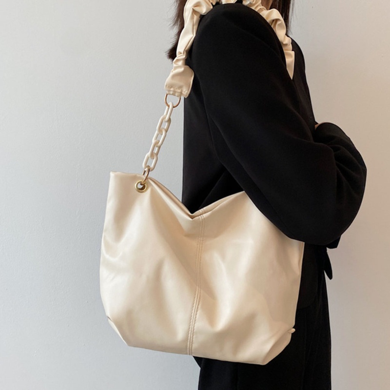 Túi Xách Da PU Kẹp Nách Phối Dây Xích Thời Trang Cho Nữ