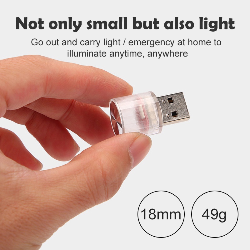 Đèn LED USB Mini Nhiều Màu Ánh Sáng Thay Thế Trang Trí Nội Thất Xe Hơi
