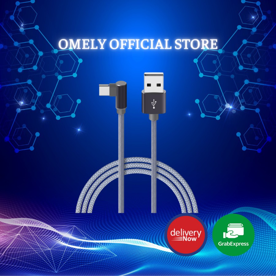 Dây Cáp Sạc Góc Vuông Dây Dù Chống Rối Tiện Dụng BOROFONE BX26 Cổng Lightning , Type C , Micro USB OmelyStore