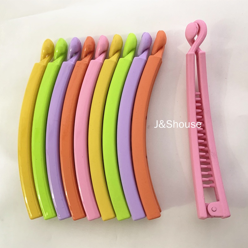 Kẹp Tóc Màu Sắc Nhám Phong Cách Hàn Quốc Thời Trang Mùa Hè KF412
