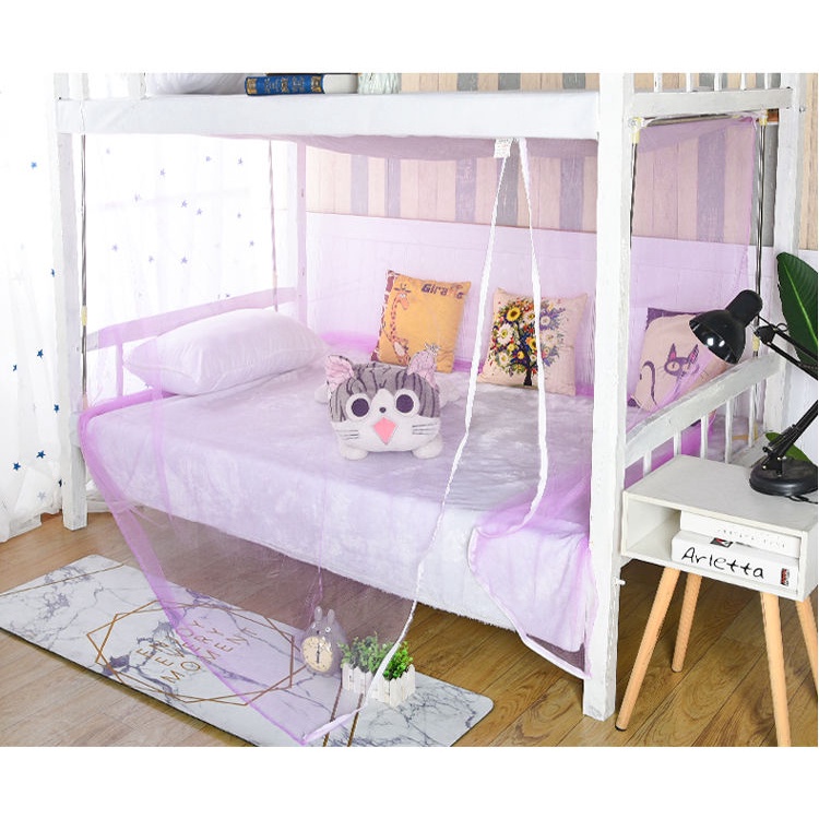 Mùng Lưới Chống Muỗi 0.9m 1.5m1.8m Có Khóa Kéo Cho Giường Đơn/Đôi