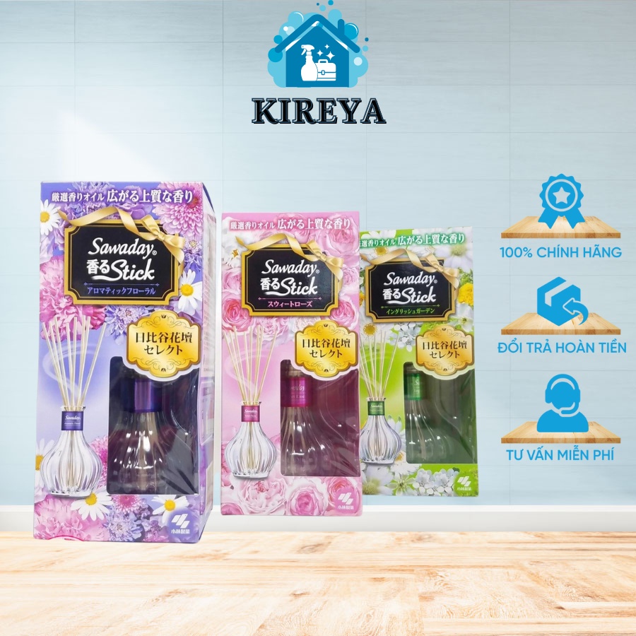 Tinh dầu cắm thơm phòng Sawaday Stick hương hoa 70ml  kireya