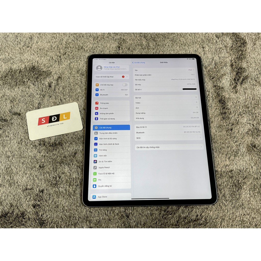 Máy tính bảng Apple iPad pro 12.9 inch gen 3 dung lượng 64GB bản WIFI | BigBuy360 - bigbuy360.vn