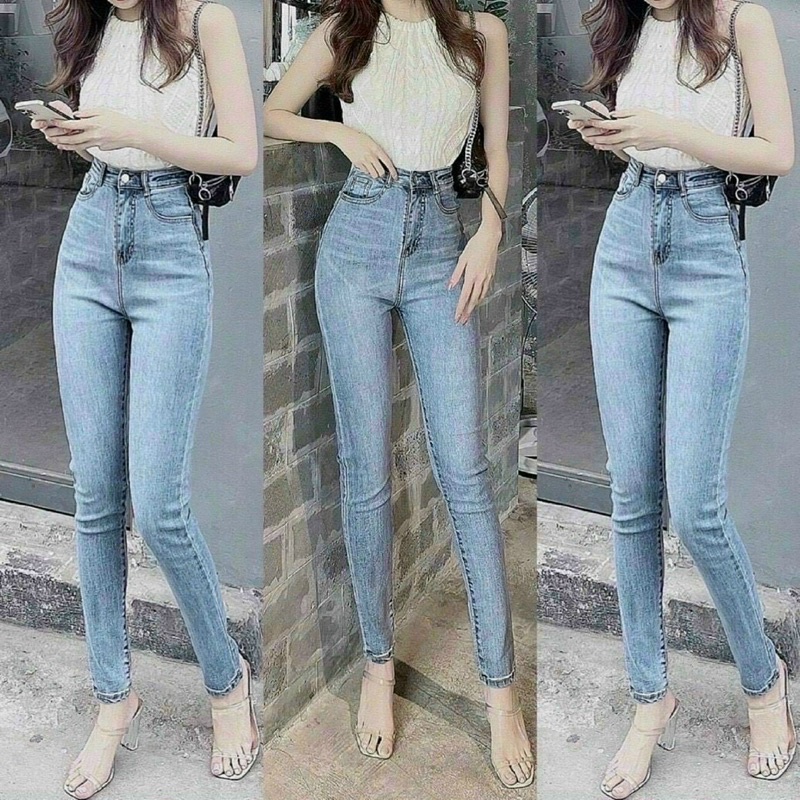 Quần jean nữ- quần skinny jean ôm chất co giãn tốt hình thật (có màu đen)