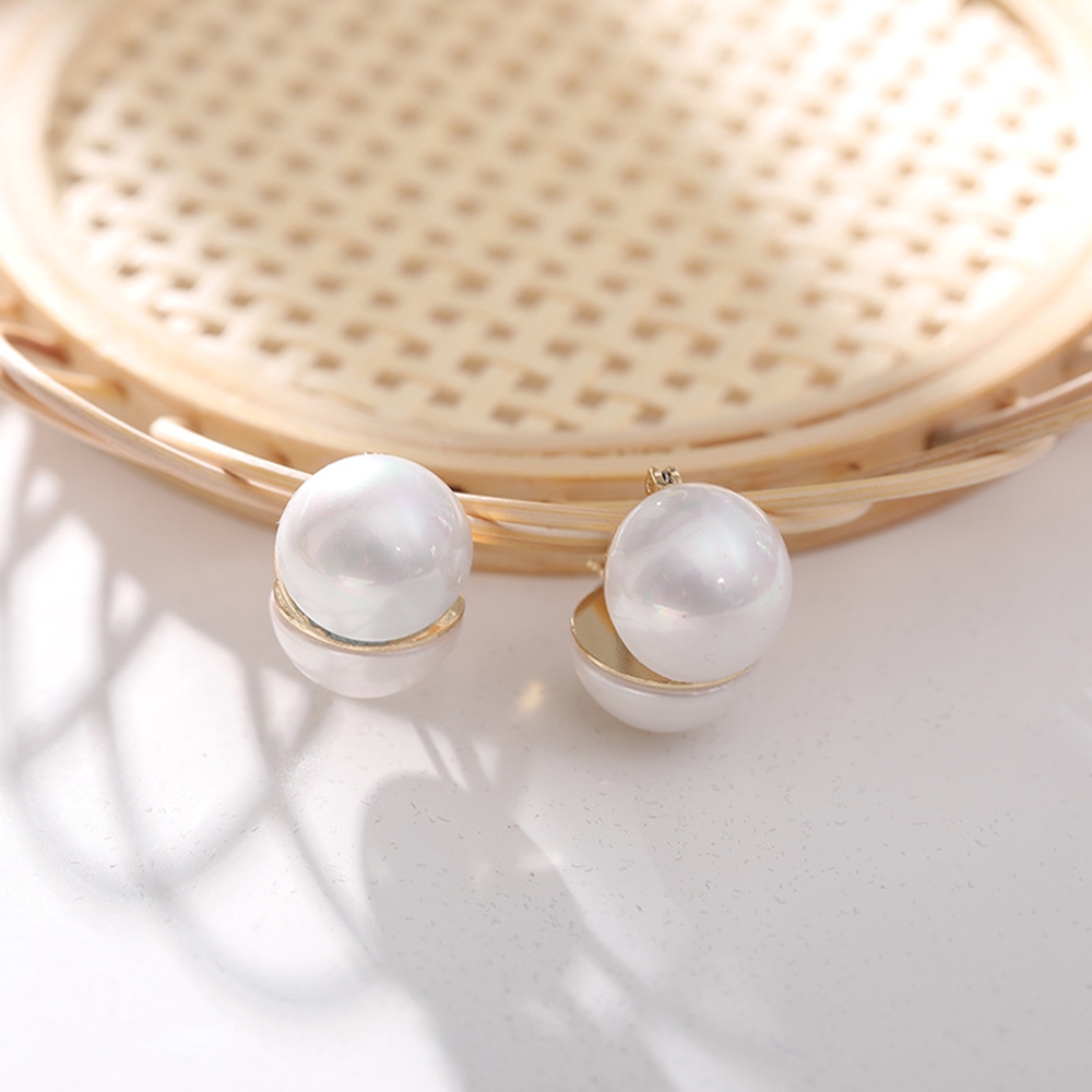 Cặp Bông Tai Nữ Đính Ngọc Trai Giả Thời Trang