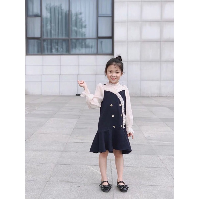 Váy đầm thu đông cho bé gái lớn size đại  - kèm ảnh thật