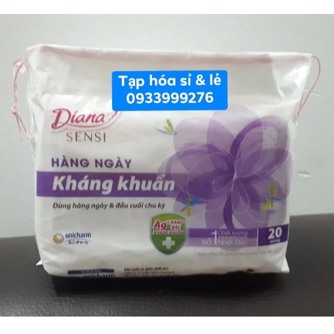 Combo 2 gói diana ngày kháng khuẩn gói 20 miếng tặng thêm 2 m