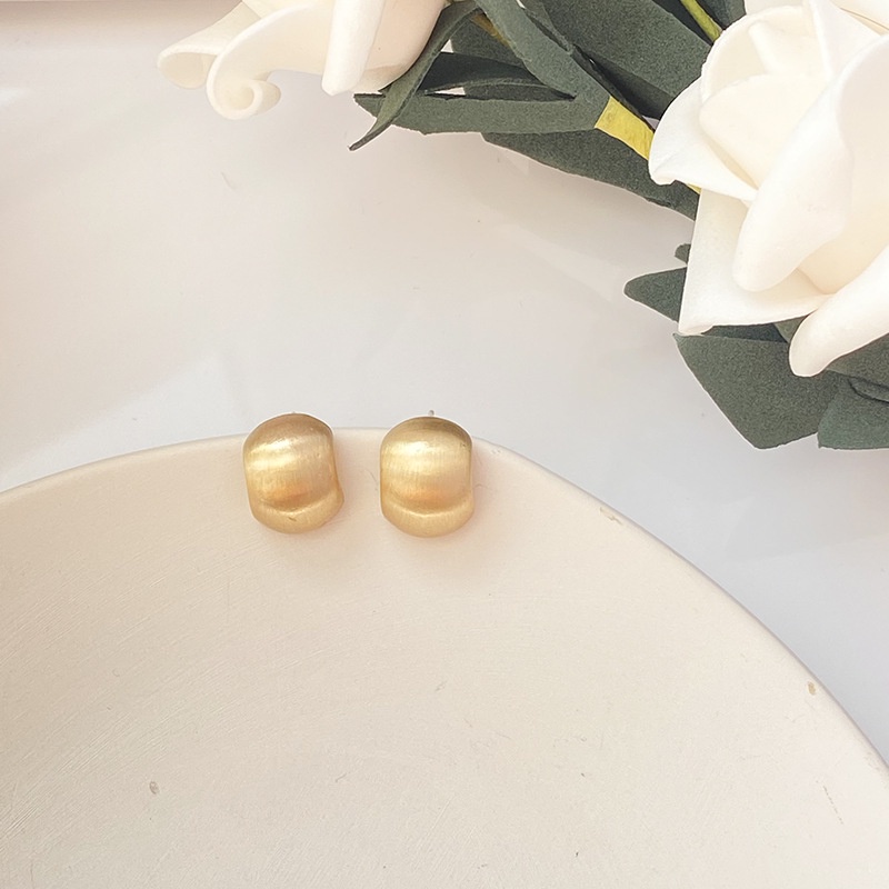 Khuyên tai kẹp không bấm lỗ chốt cố định K240 bằng hợp kim mạ vàng hình chữ C dáng ngắn Leous Accessories