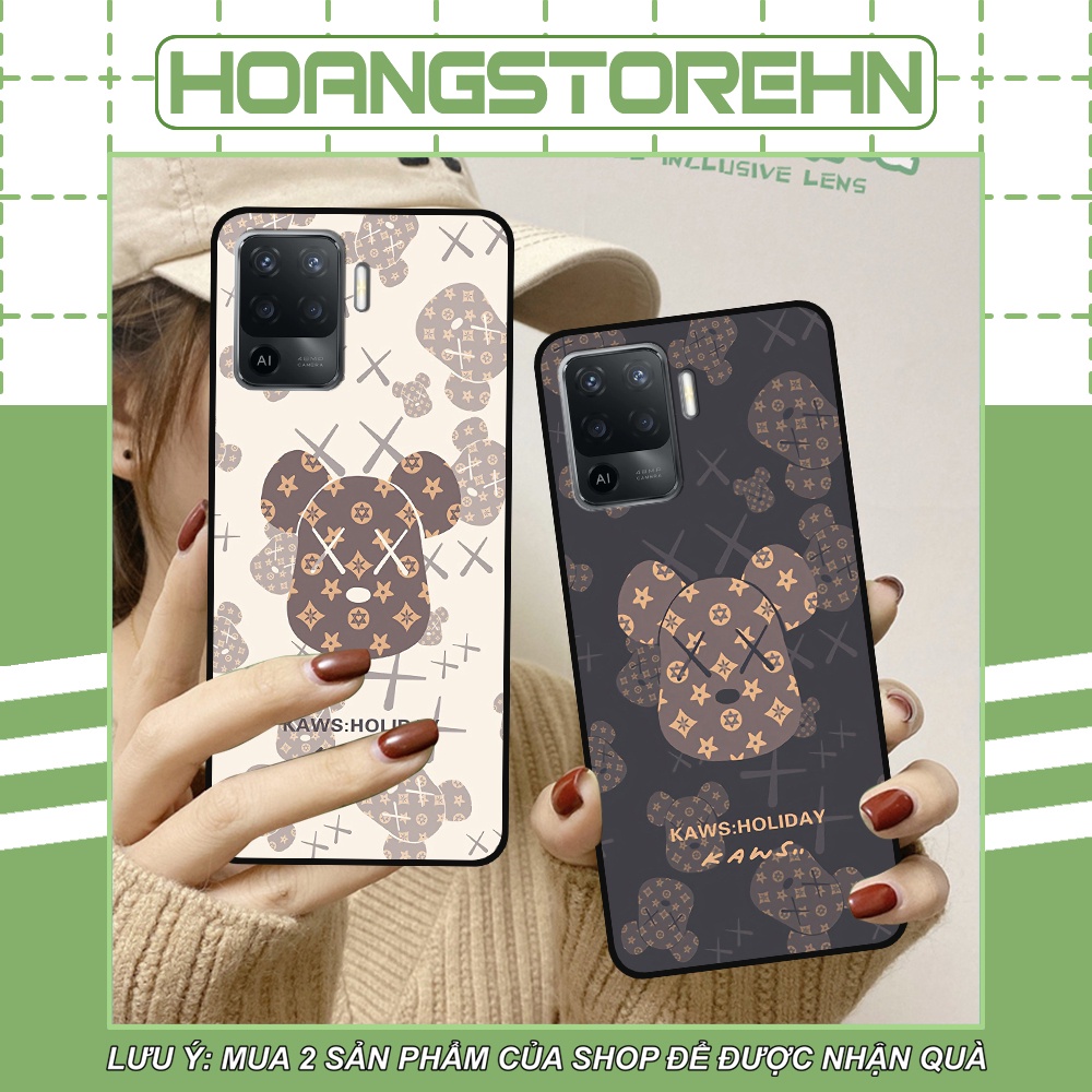 Ốp Oppo A94 in hình họa tiết Mountain, Be@rbrick dễ thương (T13 - T18)