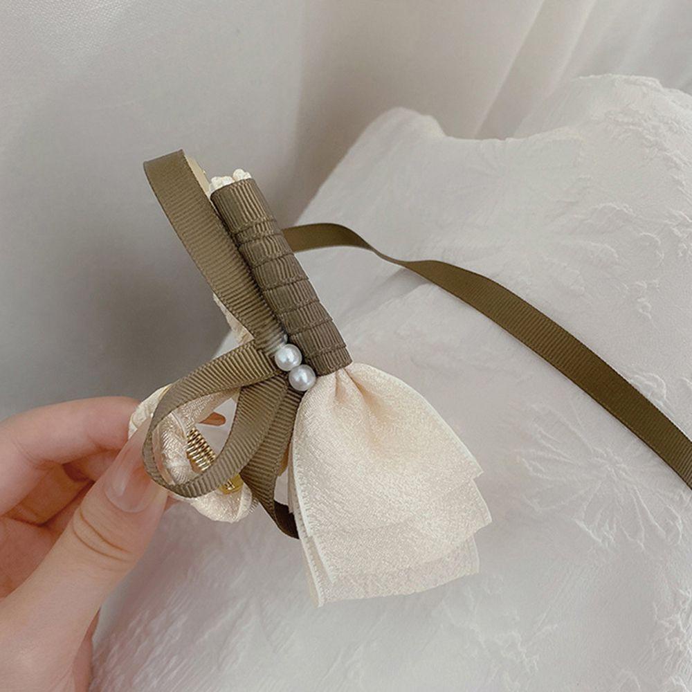 Kẹp tóc MKEB kiểu hoa tulip phối ruy băng phong cách Hàn Quốc thời trang mùa xuân xinh xắn cho nữ