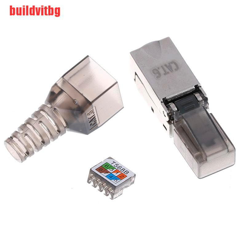 Đầu Nối Dây Cáp Mạng Bằng Kim Loại Cat6 Rj45 8p8c Gvq