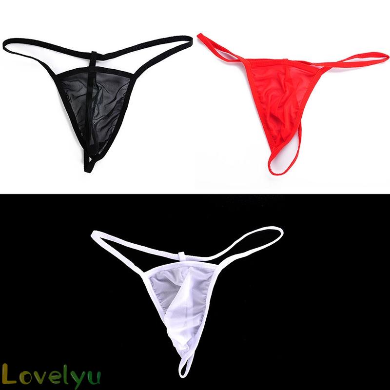 ◀READY▶3pcs male sexy underwear Men G-string Thongs Mesh Underwear T-back Briefs Bikini Underpants Spandex# Good Quality