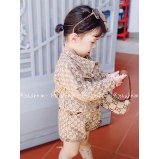 set khoác gucci +quần bé gái