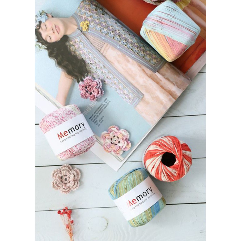 Sợi Cotton Memory Loang Anh Đào