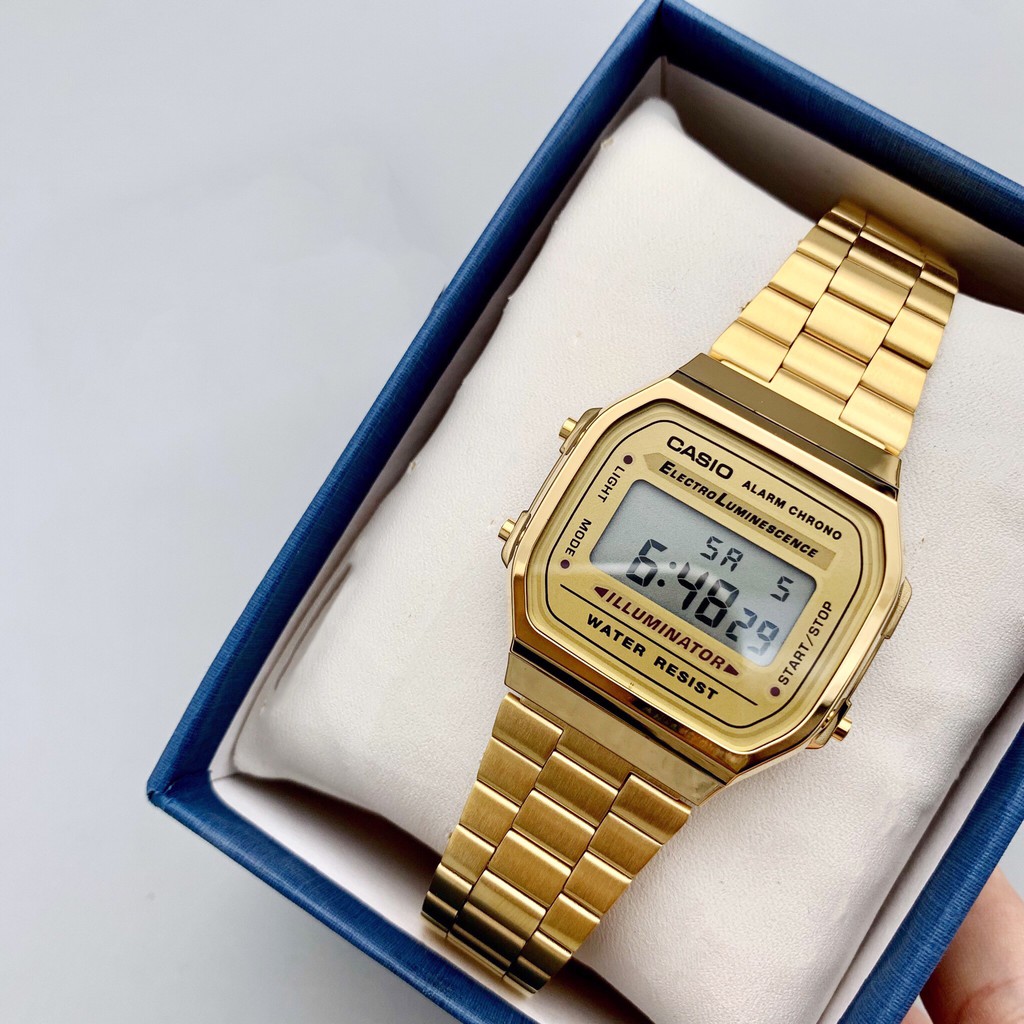 [GIÁ HỦY DIỆT] Đồng hồ unisex Casio Standard A168WG-9WDF chính hãng Anh Khuê