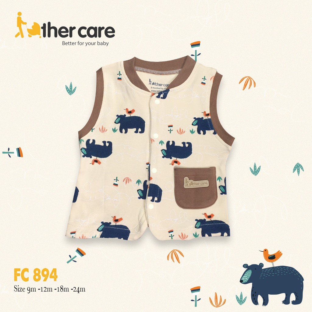 Áo Ghi lê FatherCare trẻ em nỉ - Gấu (Họa tiết) FC894