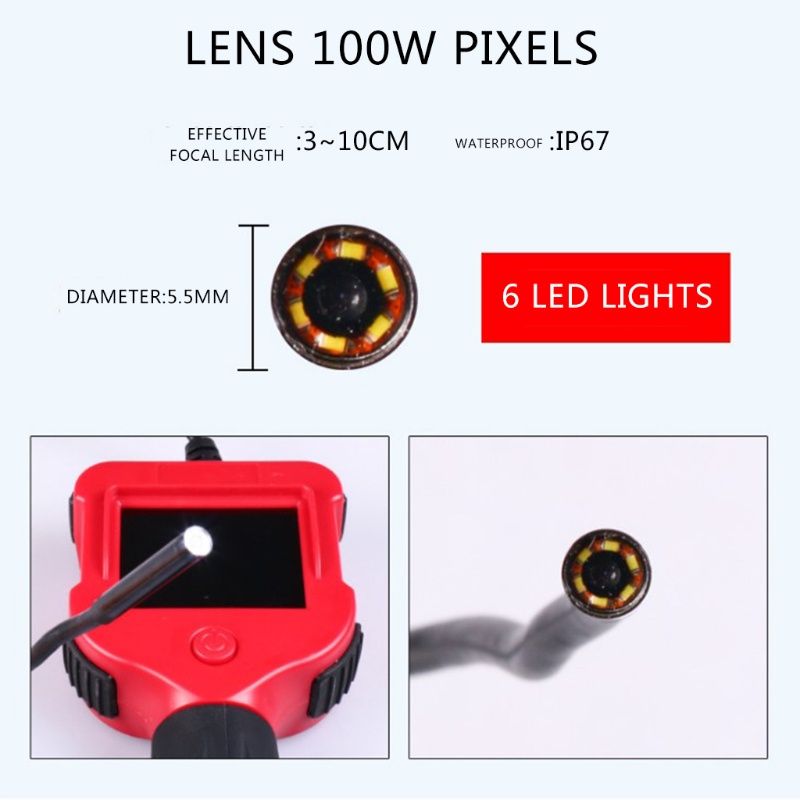 Máy Quay Video Bán Dẫn Cầm Tay 1M Dây Cáp 2.4 inch LCD Màu Sắc