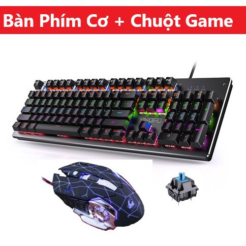 Combo Bàn Phím Cơ H650 Và Chuột Gaming V5 Led Đổi Màu Cao Cấp, Keyboard Có 10 Chế Độ Led Blue Switch Chơi Game Siêu Đã | BigBuy360 - bigbuy360.vn