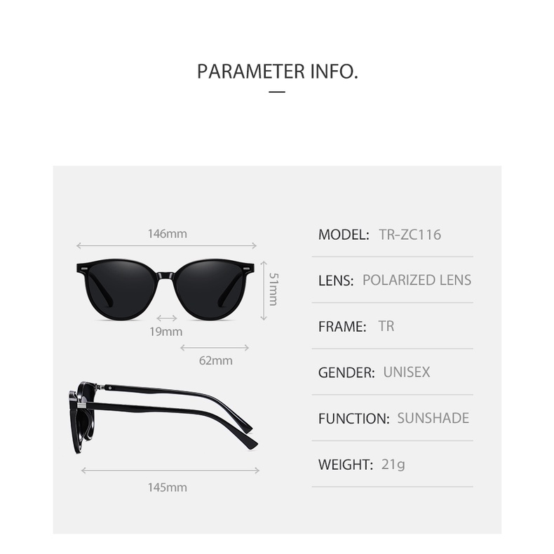 ZELIN Kính mát   thời trang dày 1.5mm tùy chọn màu sắc TR-ZC116