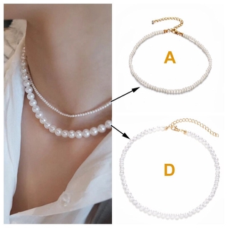 Vòng Cổ Hợp Kim Xỏ Hạt Ngọc Trai Giả Xinh Xắn Thanh Lịch Cho Nữ