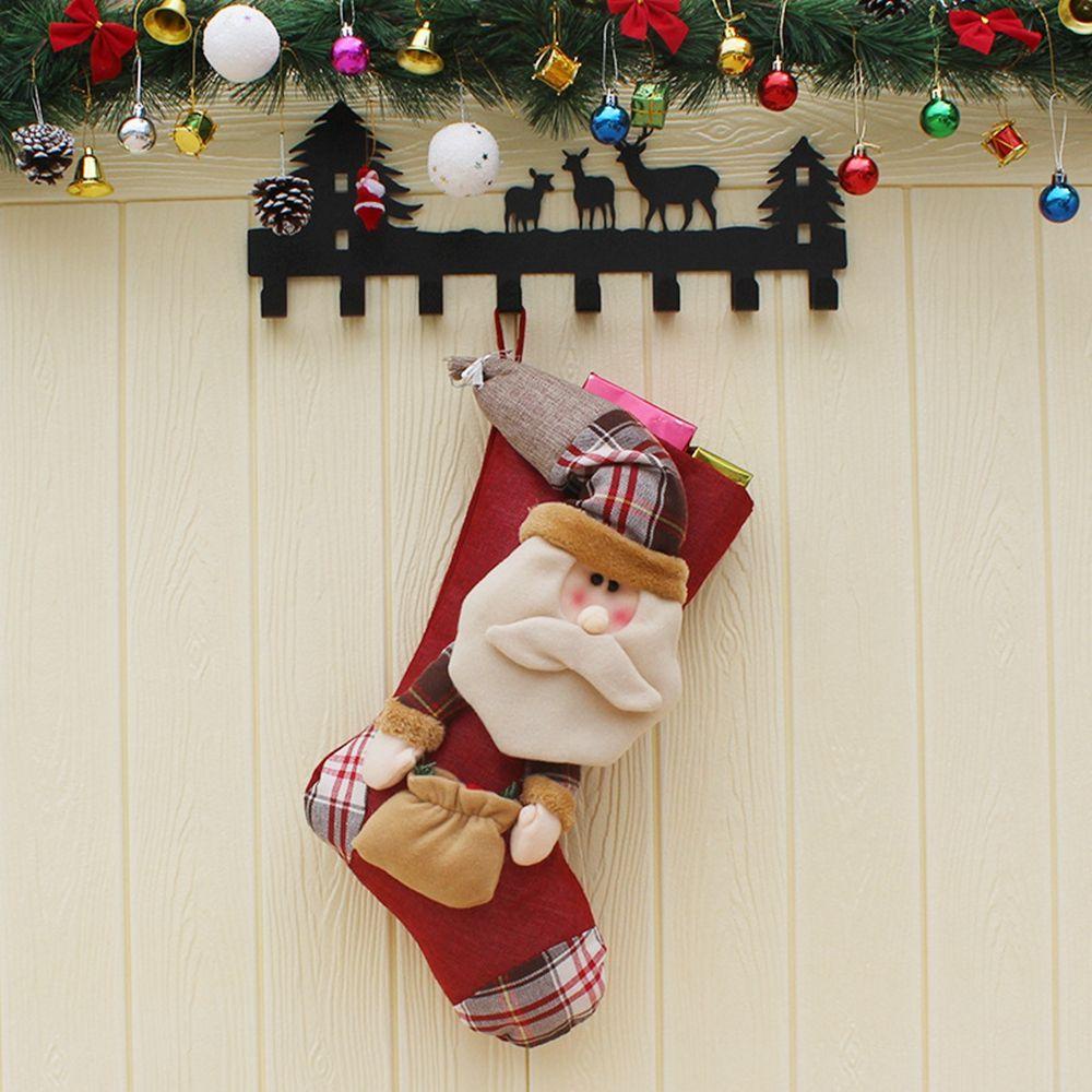 Túi Đựng Kẹo Hình Chiếc Tất 3D Dùng Trang Trí Cây Thông Giáng Sinh Năm Mới