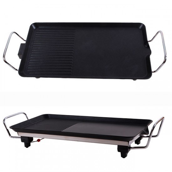 VỈ NƯỚNG ĐIỆN ELECTRIC BARBECUE PLATE - ĐEN - BẢO HÀNH 6 THÁNG - SIZE LỚN