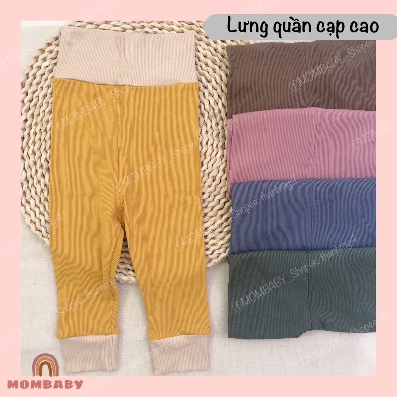 [Minkymom QC] Bộ Dài Tay Lưng Cạp Cao Len Tăm Giữ Nhiệt Tốt Cho Bé (có sẵn)