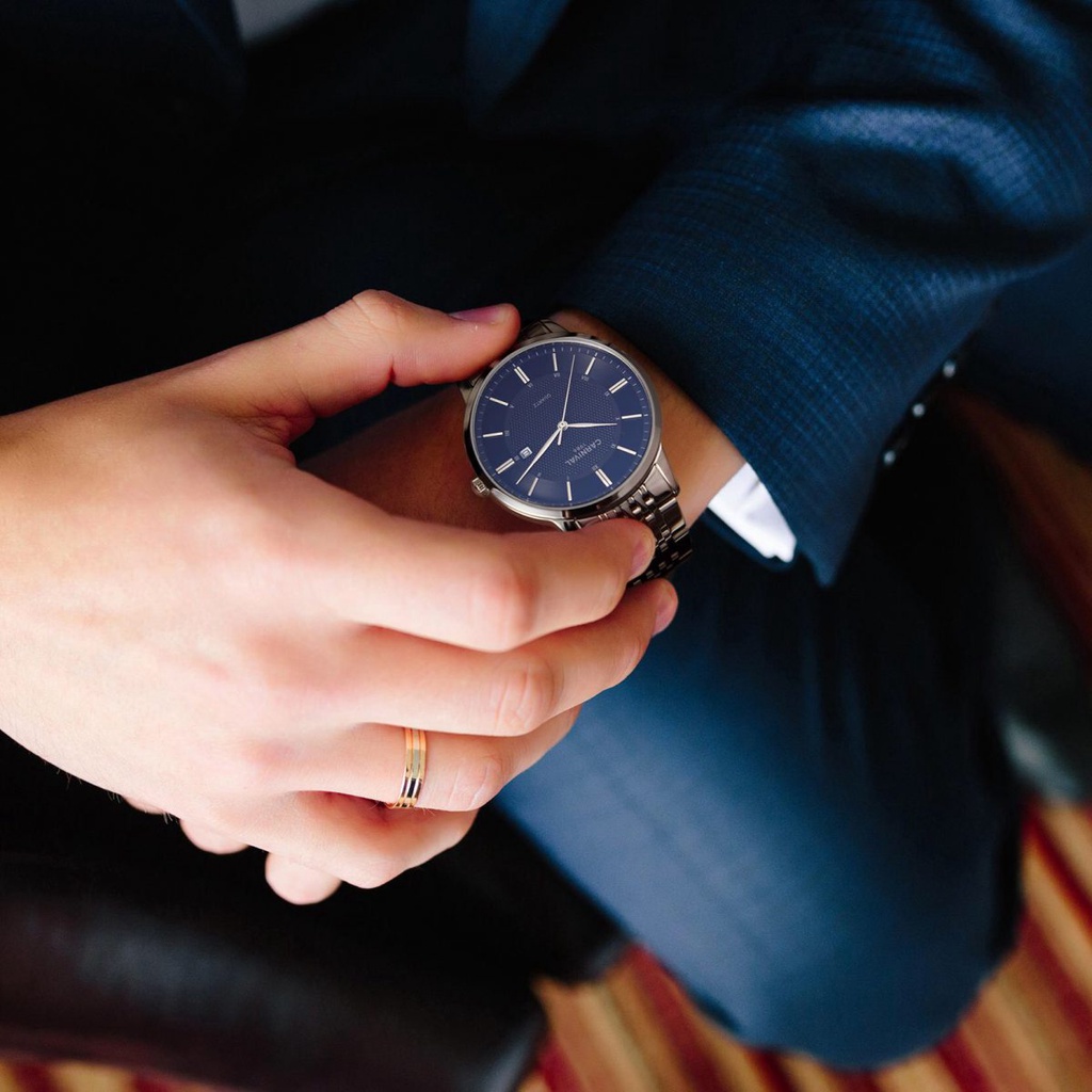 Đồng Hồ Nam Dây Kim Loại Cao Cấp - Đồng Hồ Nam Carni Chính Hãng