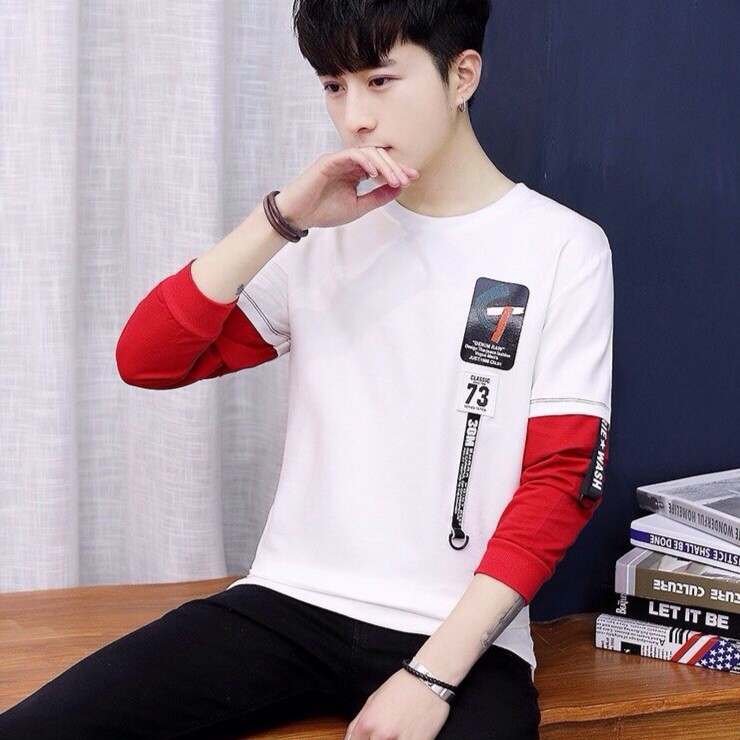 Áo thun nam dài tay phối màu ATDT11