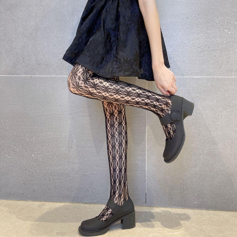 NICKOLAS Quần Tất Lưới Không Đường May Phong Cách Lolita Thời Trang Cho Nữ