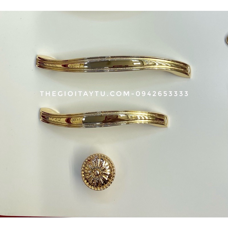 Tay Nắm Tủ Tân Cổ Điển mạ vàng 24k