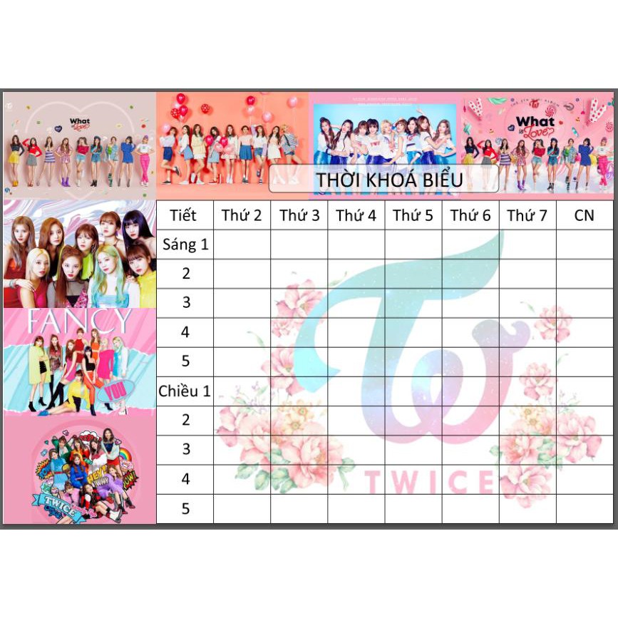 Thời Khoá Biểu Twice TKB17 khổ A5
