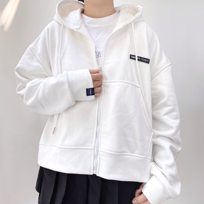 Áo hoodie zip croptop nữ form rộng ( zip croptop), áo khoác nỉ nữ hoodie local brand CINDER unisex đẹp | BigBuy360 - bigbuy360.vn