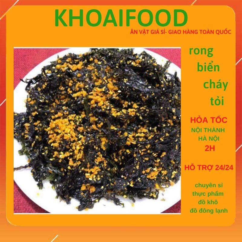 Rong biển cháy tỏi ăn liền bổ dưỡng hũ, không tanh, đậm vị 200gr