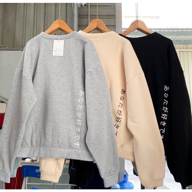 [HÀNG SẴN]ÁO KHOÁC NỈ BOMBER CHỮ NHẬT FORM OVERSIZE